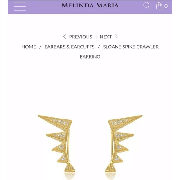 Melinda Maria Jewelry - Melinda Maria Gold SLOANE SPIKE CRAWLER earrings